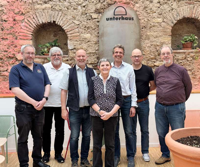 Der Vorstand des unterhaus-Fördervereins (v.li.): Kilian Schäfer, Michael Bauer, Michael Bonewitz, Rita Miosga, Jan Sebastian, Frank Bramer und Karl-Günther Miosga.
